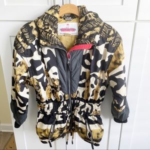 Obermeyer Vintage 80s / 90s Zip Up Mid Weight Ski Jacket Sz 8